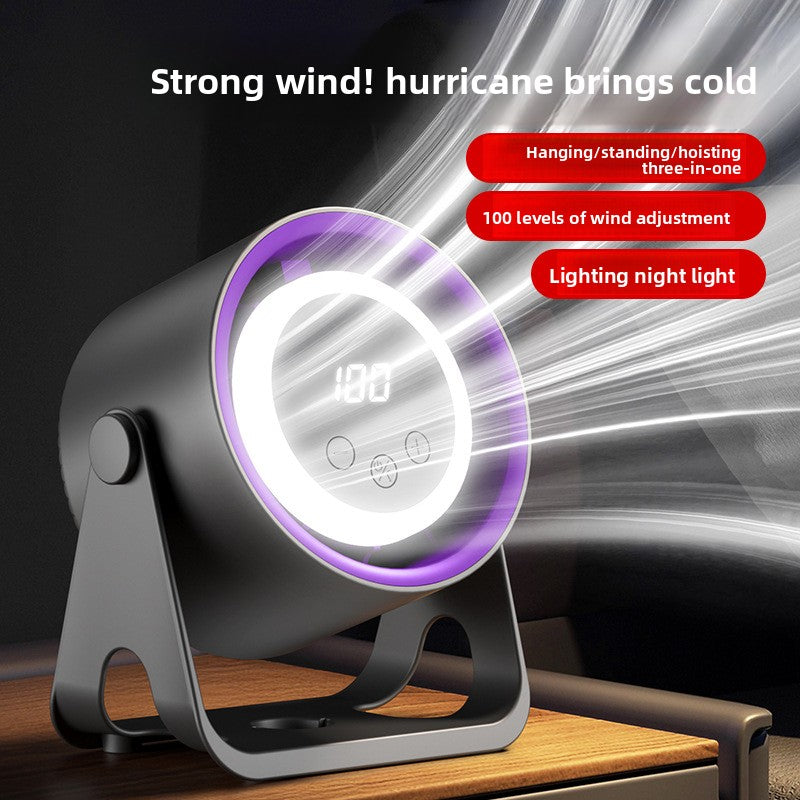USB desktop fan with rechargeable battery